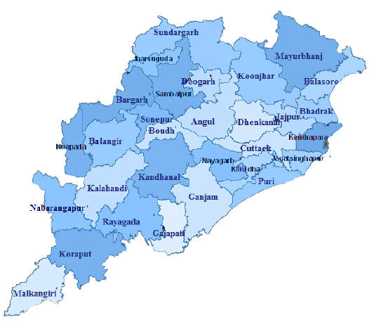 odisha map