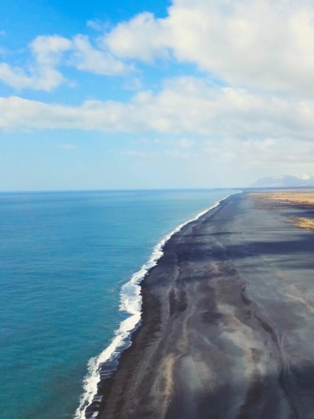 black sand beaches