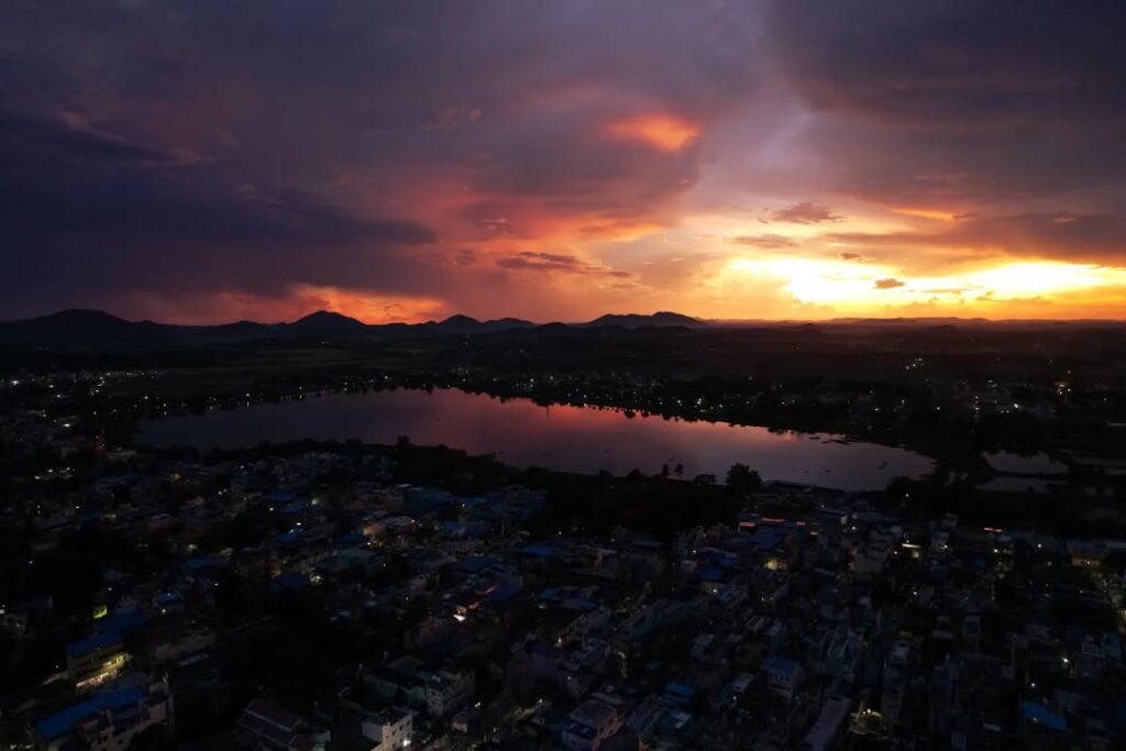 Jagannath Sagar Lake Jeypore night view
